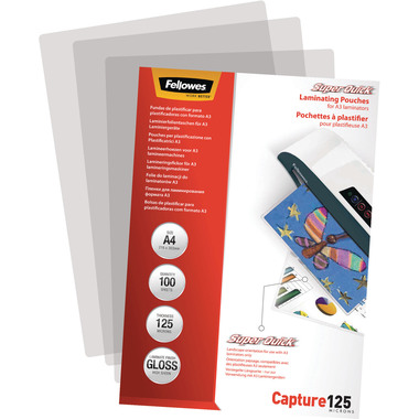FELLOWES Pochettes à plastifier A4 5440101 brillant, 125my 100 pcs.