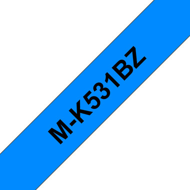 PTOUCH Ruban, non laminé noir/bleu M-K531BZ pour PT-65/75/85/110 8mx12mm