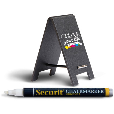 SECURIT Tisch-Kreidetafel TAG TAG-SBS-WT schwarz 8.5x5x0.5cm