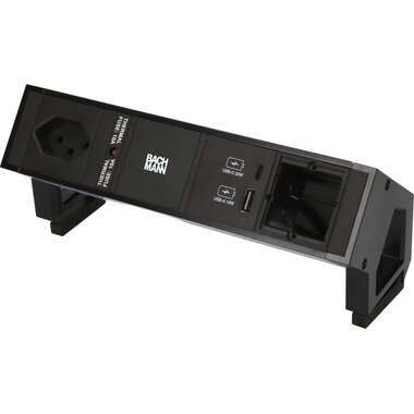 Bachmann desk power strip DESK 2, 1x T13, 1x USB A/C, 1x Custom