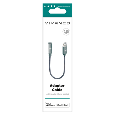 Lightning to 3.5mm MFI Adapter | Vivanco