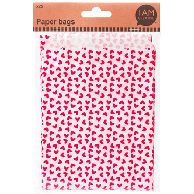 I AM CREATIVE Papiertüten 4087.222 Herzen, 25 Stück
