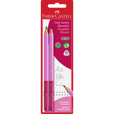 FABER-CASTELL Bleistift Jumbo Grip B 111993 4 Farben, Set