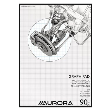 AURORA Millimeterpapier A3 MID101 90g weiss 50 Blatt