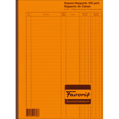 FAVORIT Rapport caisse A4 352 100 feuilles