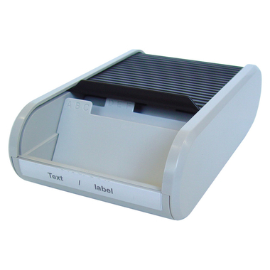 HELIT Box biglietti da visita H6218098 nero/grigio 67x136x240mm