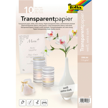 FOLIA Papier calque 87400 blanc uni