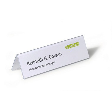 DURABLE Porte-nom chevalet de table 805219 transp., 61/122x210mm 25 pcs.