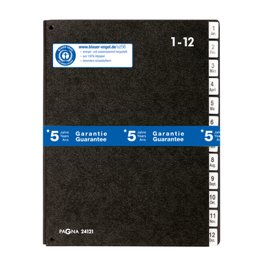 PAGNA Pultmappe A4 24121-04 schwarz 1-12/Jan-Dez