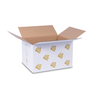 Wine shipping packaging for 6x 0.75l bottles with bottle height 360mm & Ø95mm