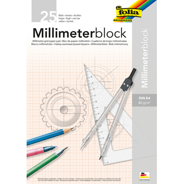 FOLIA Block A4 3.820025 weiss 80g 25 Blatt