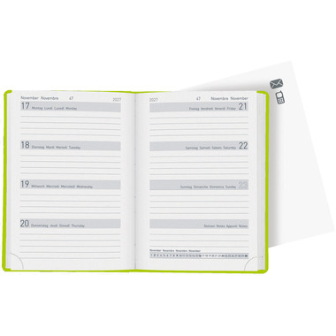 BIELLA Agenda Memento 2027 825715310027U 1S/2P vertlight ML 10.1x14.2cm