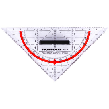 RUMOLD Geodreieck 14cm 1146 abnehmbarer Griff