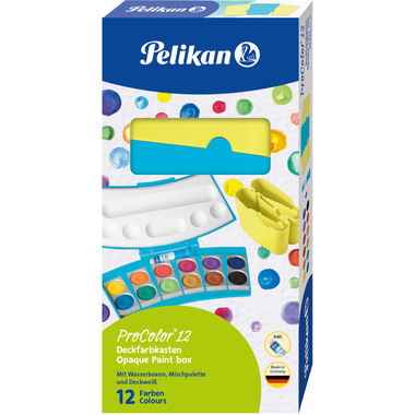 PELIKAN Farbkasten ProColor 701204 Türkis/Neongelb 12 Farben