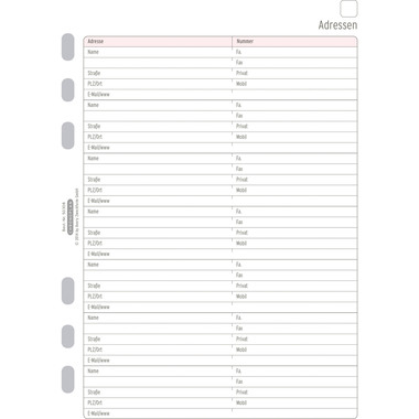 CHRONOPLAN Adressen 50308Z.27 25 Blatt A5