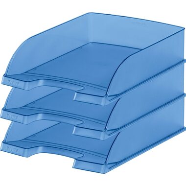 LEITZ Corbeille à courrier Plus A4 52270034 bleu gelée