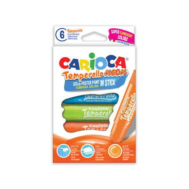 CARIOCA Posterfarbe Temperello Neon 42675 6 Stück ass.