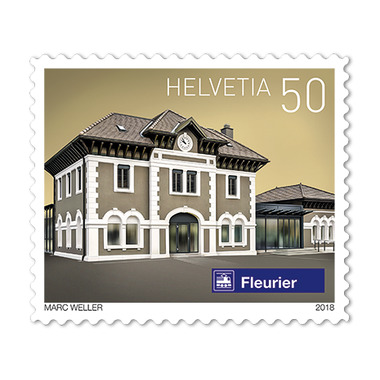 Gares suisses, Rouleau «Fleurier» Rouleau de 2'000 timbres «Fleurier NE» de CHF 0.50, autocollant, non oblitéré