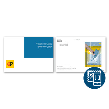 Folder / Foglio da collezione «Invenzioni svizzere - Anitra WC» Blocco speciale da CHF 2.50 in folder / foglio da collezione, senza annullo