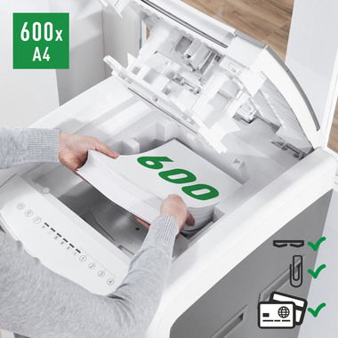 LEITZ Distruggi documenti IQ AF 8017-20-00 Office Pro 600, P-4, 110lt