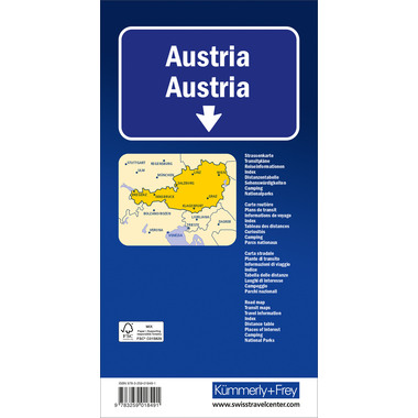KÜMMERLY+FREY Carte routière 325901115 Österreich 1:500'000