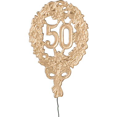 DEMMLER Deko-Zahl 50 1225500192 8x12cm gold