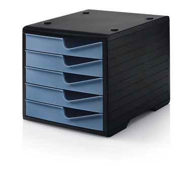 STYRO Styroswingbox 275-8430.369 sz/taubenblau 5 Schubladen