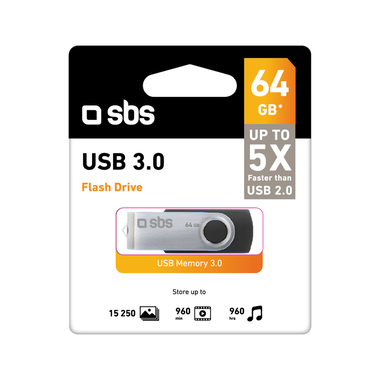 64GB swivel USB 3.0 flash drive