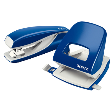 LEITZ Bucatrice/Cucitrice WOW 5095 5095-10-36 blu, Bundle 30 fogli