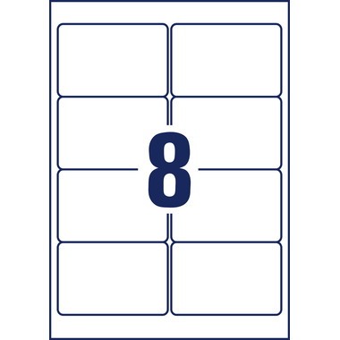 AVERY ZWECKFORM Universaletiketten 96,0x63,5mm L4745REV-25 weiss 240 Stk./25 + 5 Blatt