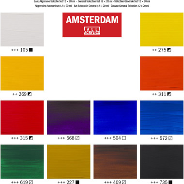 AMSTERDAM Standard Series Acryl Set 17820412 12x20ml