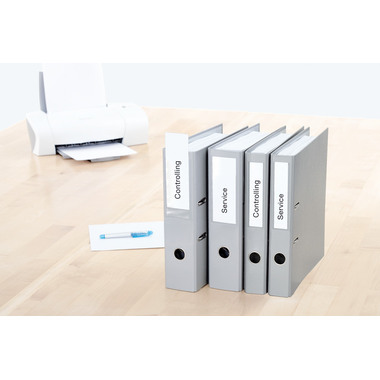 HERMA Rückenschild Ordner 146x50mm 65121 weiss 125Stk/ 25Blatt