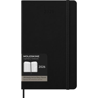 MOLESKINE Agenda Pro Large 2026 DHB12PRO3Y26 1S/2P nero HC 13x21cm