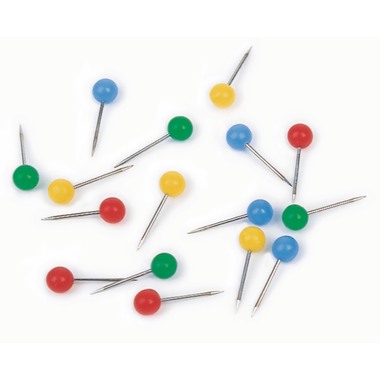 MAGNETOPLAN Aghi per bacheche 111165002 giallo , 6x19mm 100 pezzi