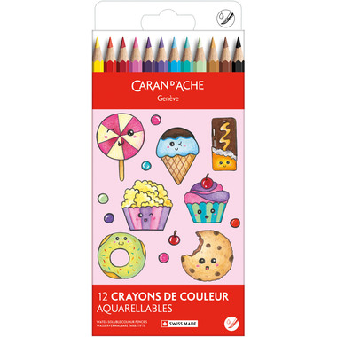 CARAN D'ACHE Farbstifte Swisscolor 1285.802 Kawaii Candy World 12 Stk.