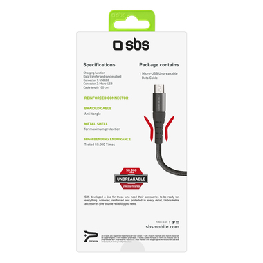 Câble USB anti-enchevêtrement - Micro USB en métal