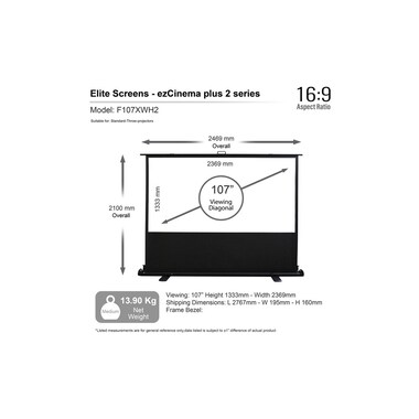 Elite Screens schermo mobile ezCinema Plus 2 F107XWH2 237x133.5 cm 16:9