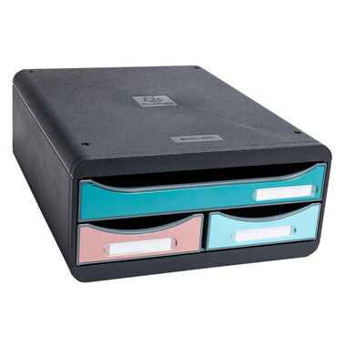 EXACOMPTA Set Tiroires SKANDI A4+ 311606D Small Box, 3 comp.