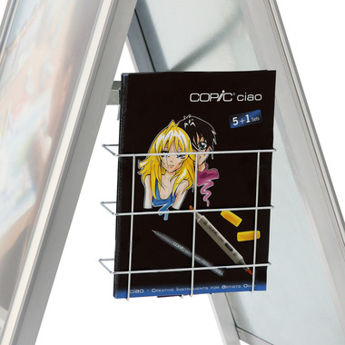 MAGNETOPLAN Cestino appeso al filo A4 00018 per bacheca a cavalletto