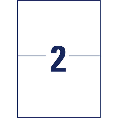 AVERY ZWECKFORM Universaletiketten 210x148mm 6176 weiss 60 Stk./25 + 5 Blatt