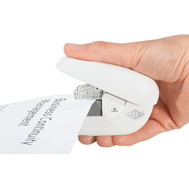 WEDO Klammerloser Hefter MINI 1272000 weiss 5 Blatt