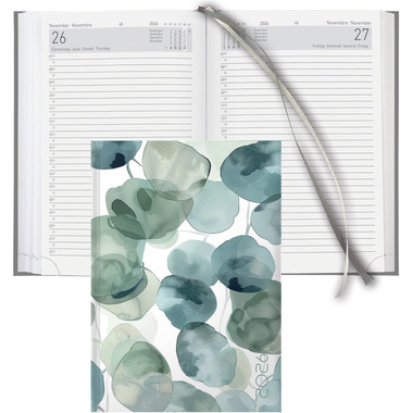 BIELLA Agenda Execut 2026 806513730026U 1J/1P Eucalyptus 14.5x20.5cm