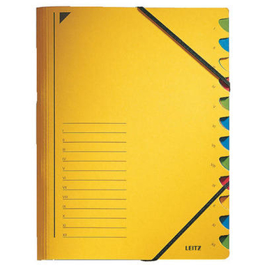 LEITZ Dossier de collection A4 39120015 jaune 12 compart.