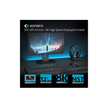 sonero Kabel 8K DisplayPort - DisplayPort, 3 m