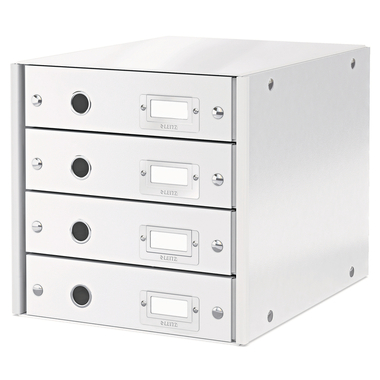 LEITZ Click&Store Schubladenbox 6049000 weiss 4 Schubladen