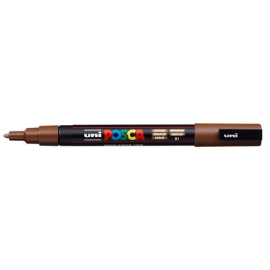 UNI-BALL Posca Marker 0,9-1,3mm PC-3M BROWN braun, Rundspitze