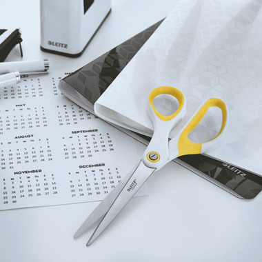 LEITZ Ciseaux titan WOW 5319-20-16 blanc/jaune 20.5cm