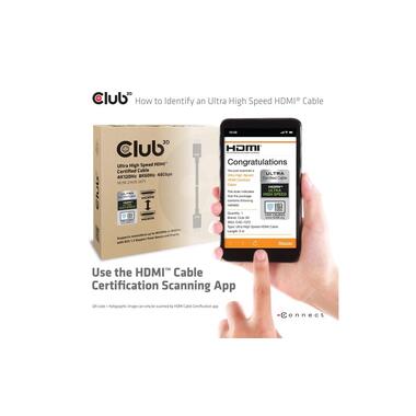 Club 3D Cavo Ultra High Speed 4K120Hz, 8K60Hz HDMI 2.1 - HDMI,1,5 m
