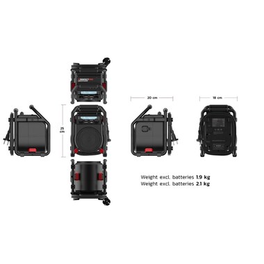 Perfectpro DAB+ Radio UBOX 400R Black