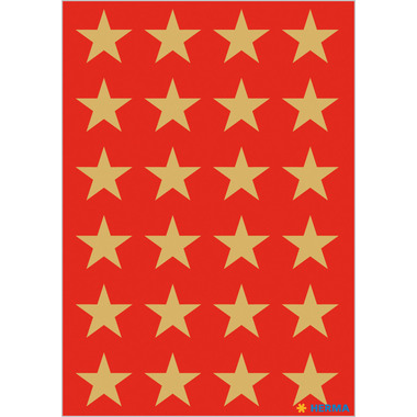 HERMA Sticker Sterne 3413 gold 72 Stück/3 Blatt